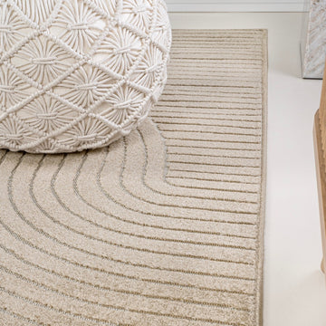 Skagen Minimalist Curve Geometric Area Rug